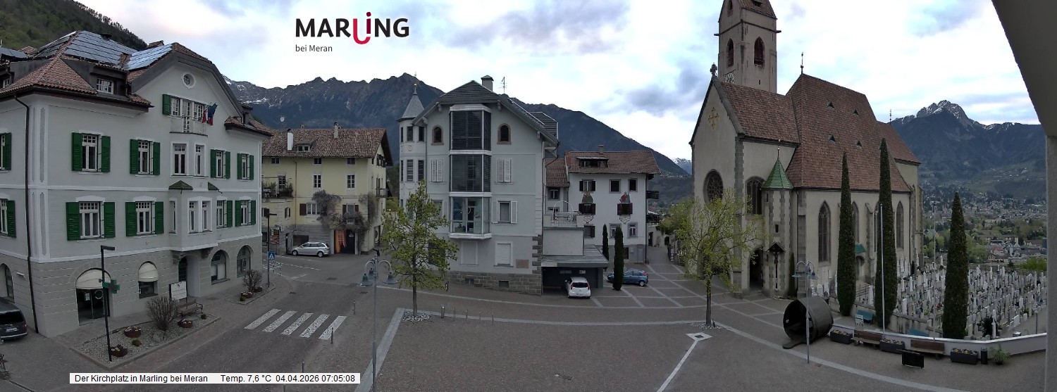 Archiv Foto Webcam Pfarrkirche Maria Himmelfahrt Marling