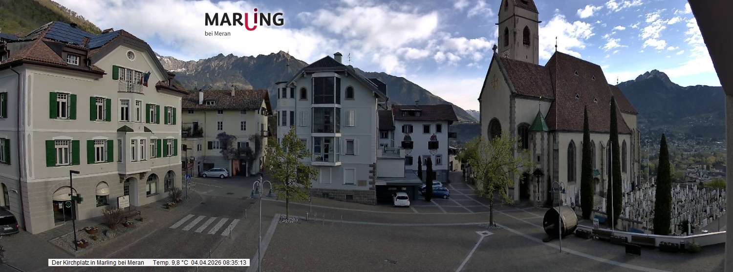 Archiv Foto Webcam Pfarrkirche Maria Himmelfahrt Marling