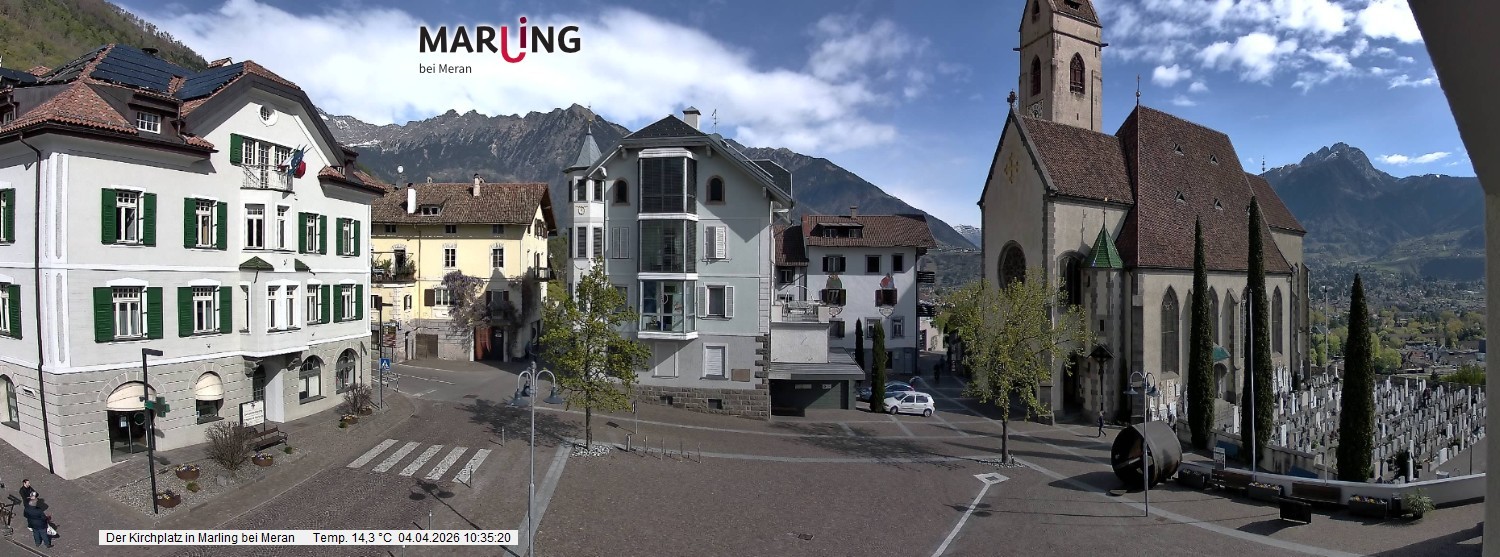 Archiv Foto Webcam Pfarrkirche Maria Himmelfahrt Marling