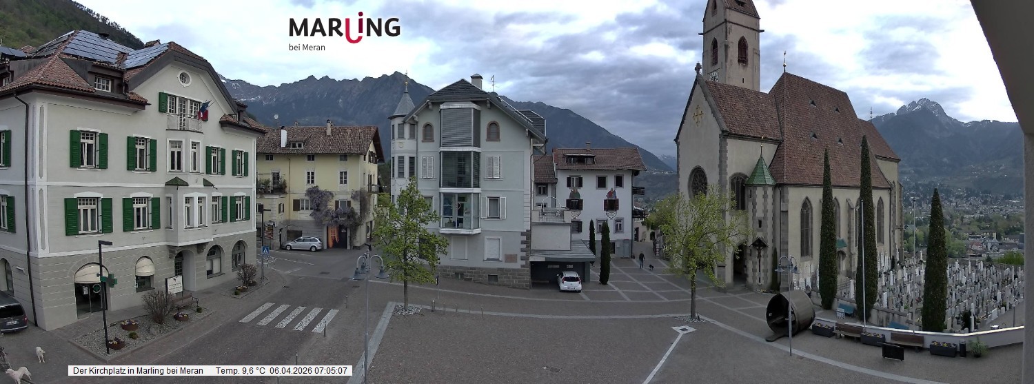 Archiv Foto Webcam Pfarrkirche Maria Himmelfahrt Marling