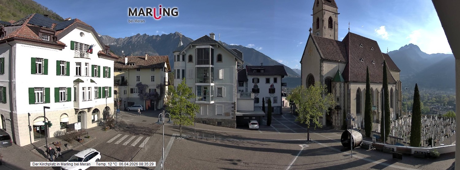 Archiv Foto Webcam Pfarrkirche Maria Himmelfahrt Marling