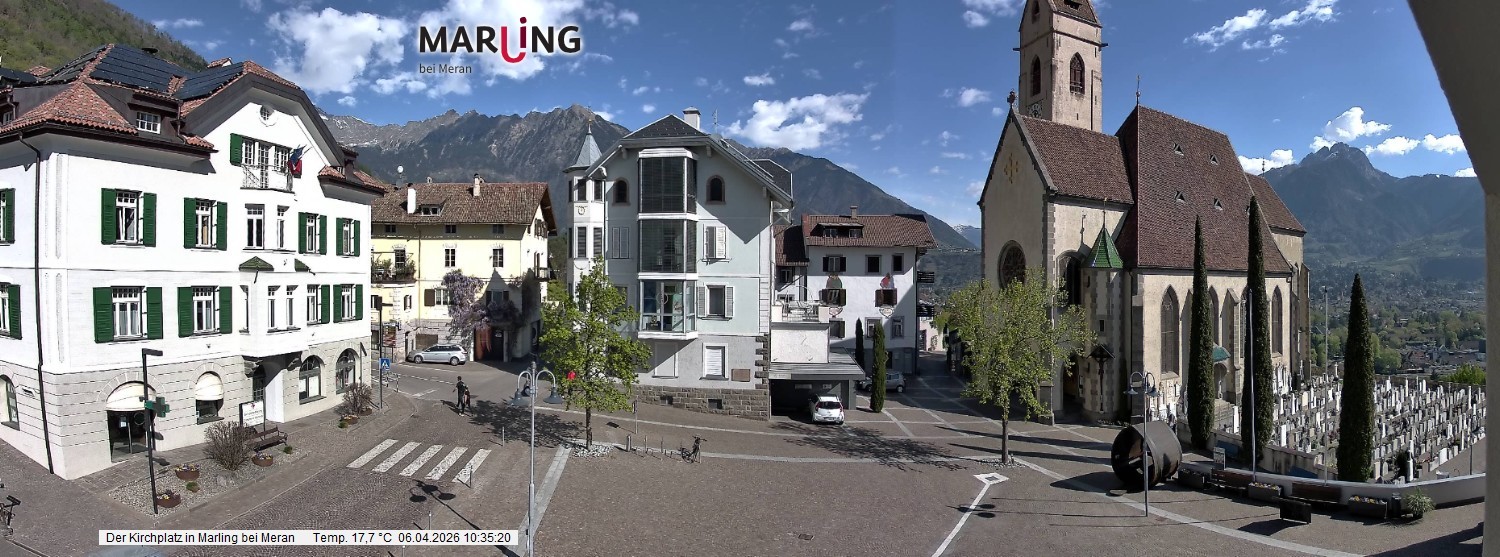 Archiv Foto Webcam Pfarrkirche Maria Himmelfahrt Marling