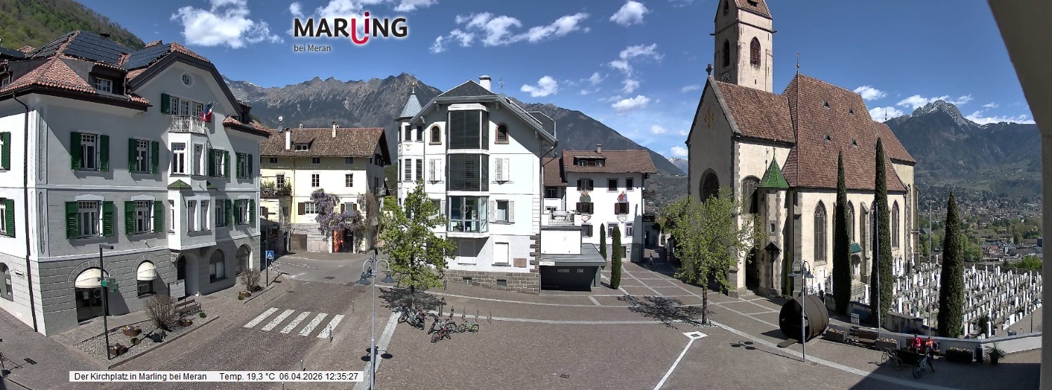 Archiv Foto Webcam Pfarrkirche Maria Himmelfahrt Marling