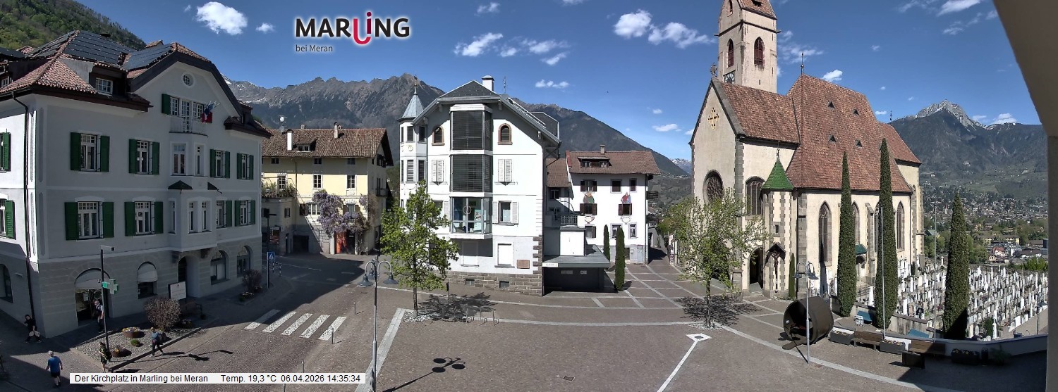 Archiv Foto Webcam Pfarrkirche Maria Himmelfahrt Marling