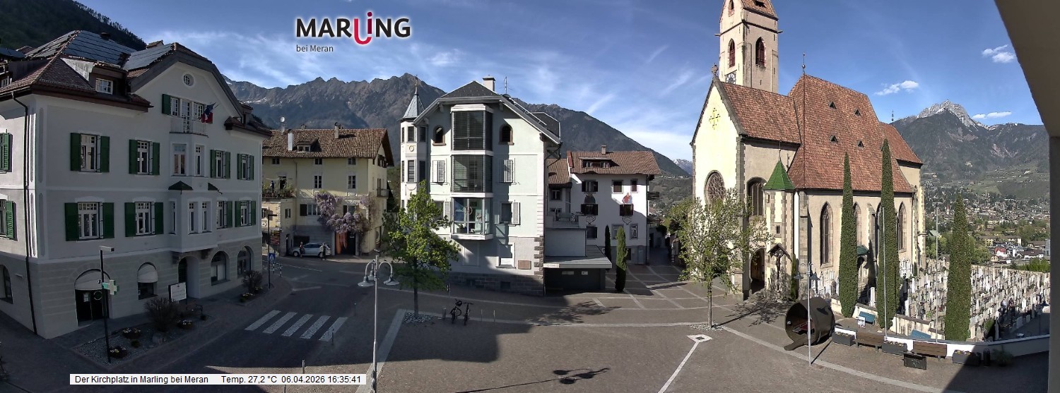 Archiv Foto Webcam Pfarrkirche Maria Himmelfahrt Marling