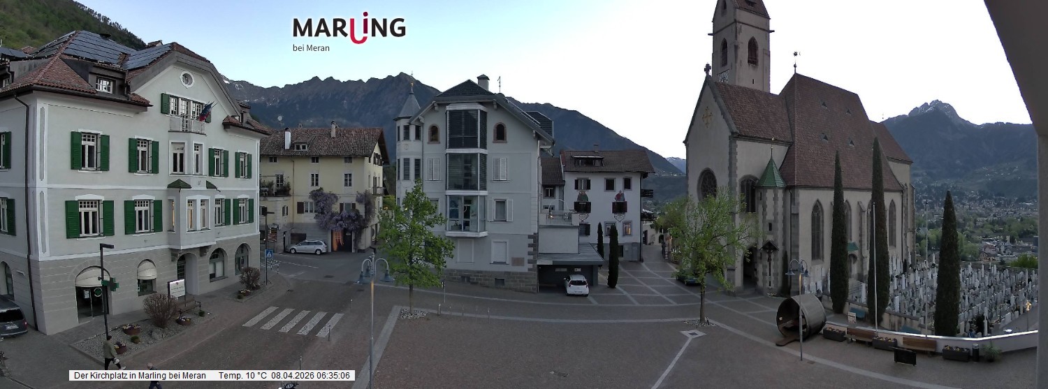 Archiv Foto Webcam Pfarrkirche Maria Himmelfahrt Marling