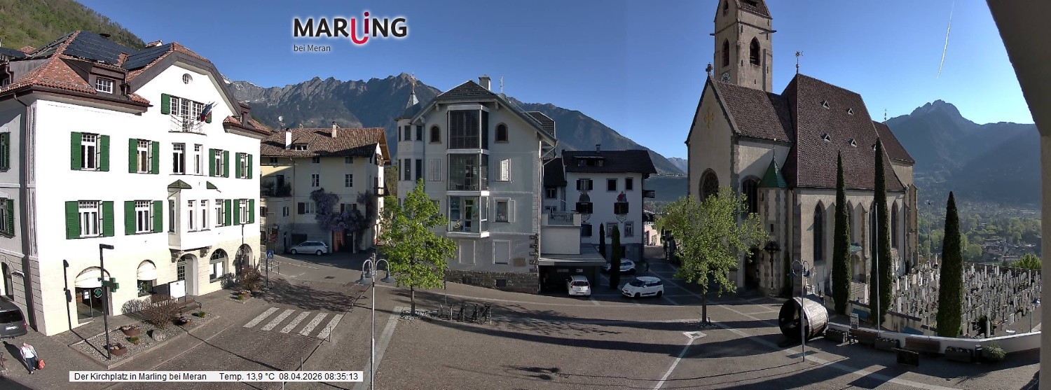 Archiv Foto Webcam Pfarrkirche Maria Himmelfahrt Marling