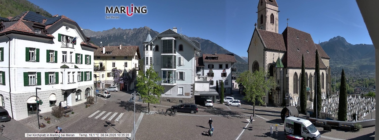 Archiv Foto Webcam Pfarrkirche Maria Himmelfahrt Marling