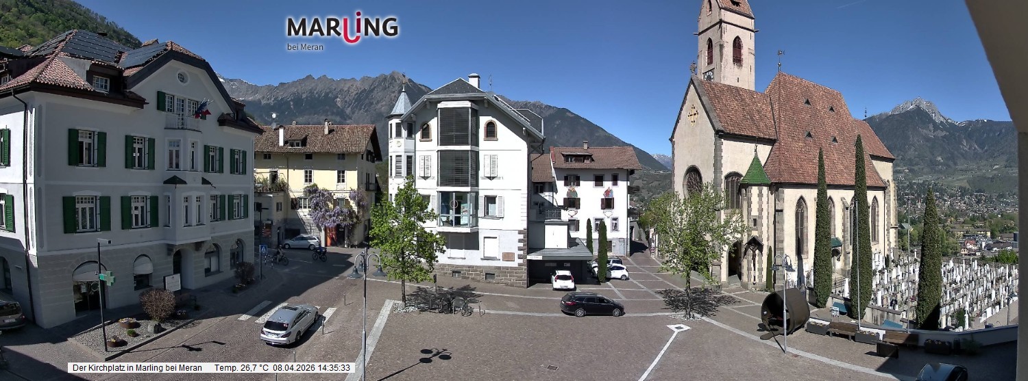 Archiv Foto Webcam Pfarrkirche Maria Himmelfahrt Marling