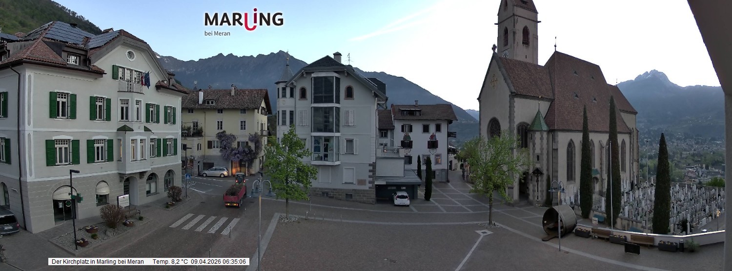 Archiv Foto Webcam Pfarrkirche Maria Himmelfahrt Marling