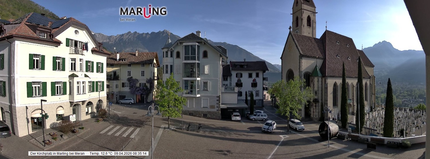 Archiv Foto Webcam Pfarrkirche Maria Himmelfahrt Marling