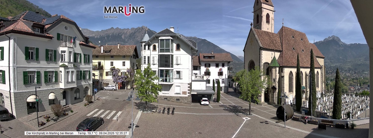 Archiv Foto Webcam Pfarrkirche Maria Himmelfahrt Marling