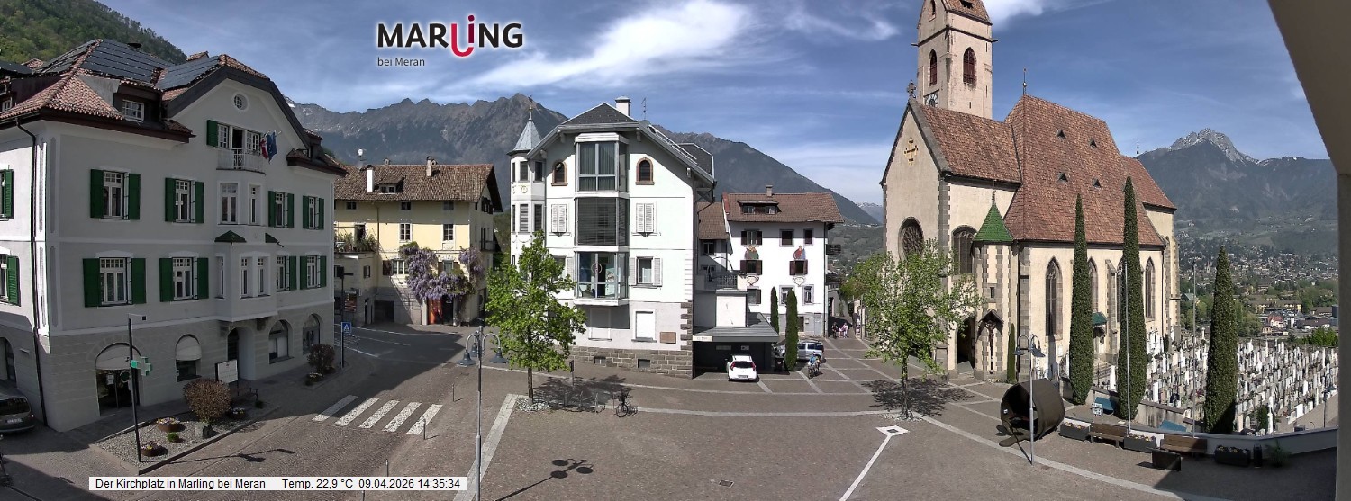 Archiv Foto Webcam Pfarrkirche Maria Himmelfahrt Marling