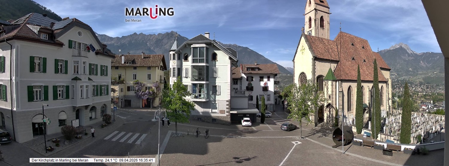 Archiv Foto Webcam Pfarrkirche Maria Himmelfahrt Marling