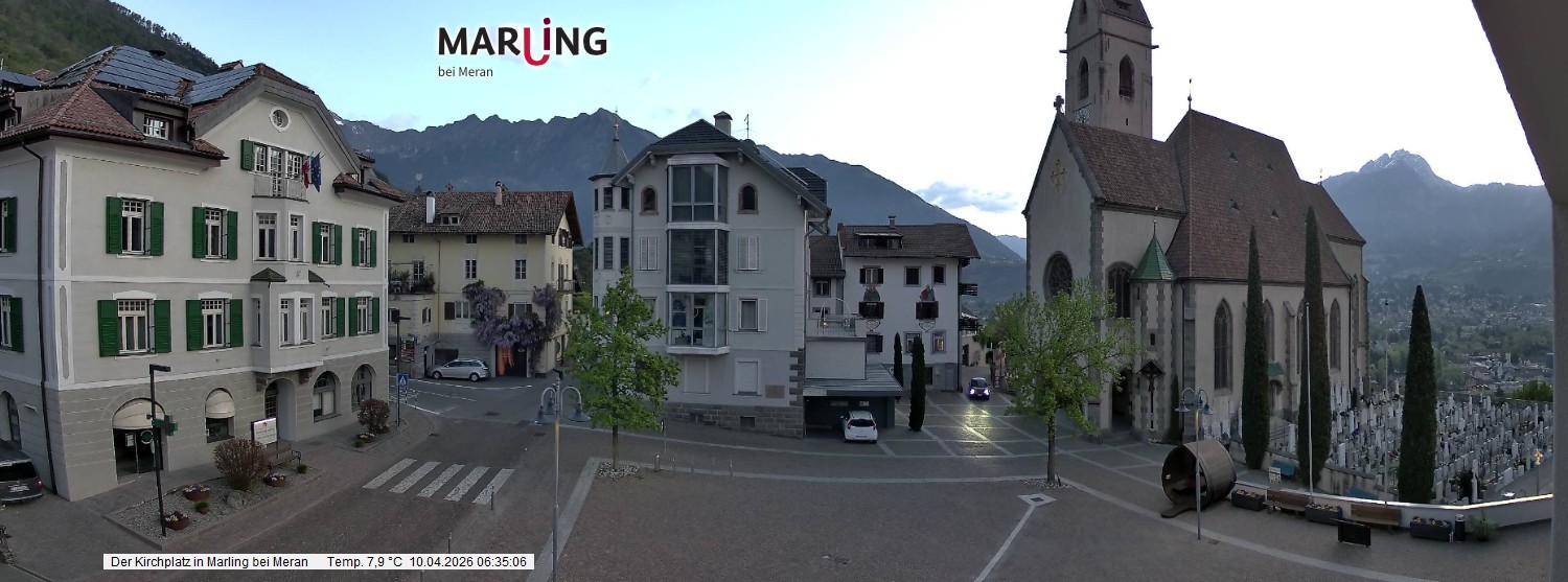 Archiv Foto Webcam Pfarrkirche Maria Himmelfahrt Marling