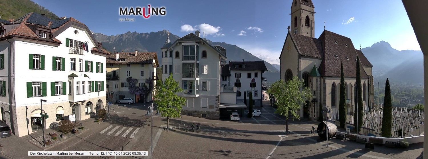 Archiv Foto Webcam Pfarrkirche Maria Himmelfahrt Marling
