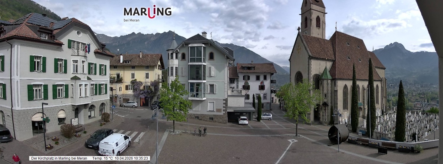 Archiv Foto Webcam Pfarrkirche Maria Himmelfahrt Marling