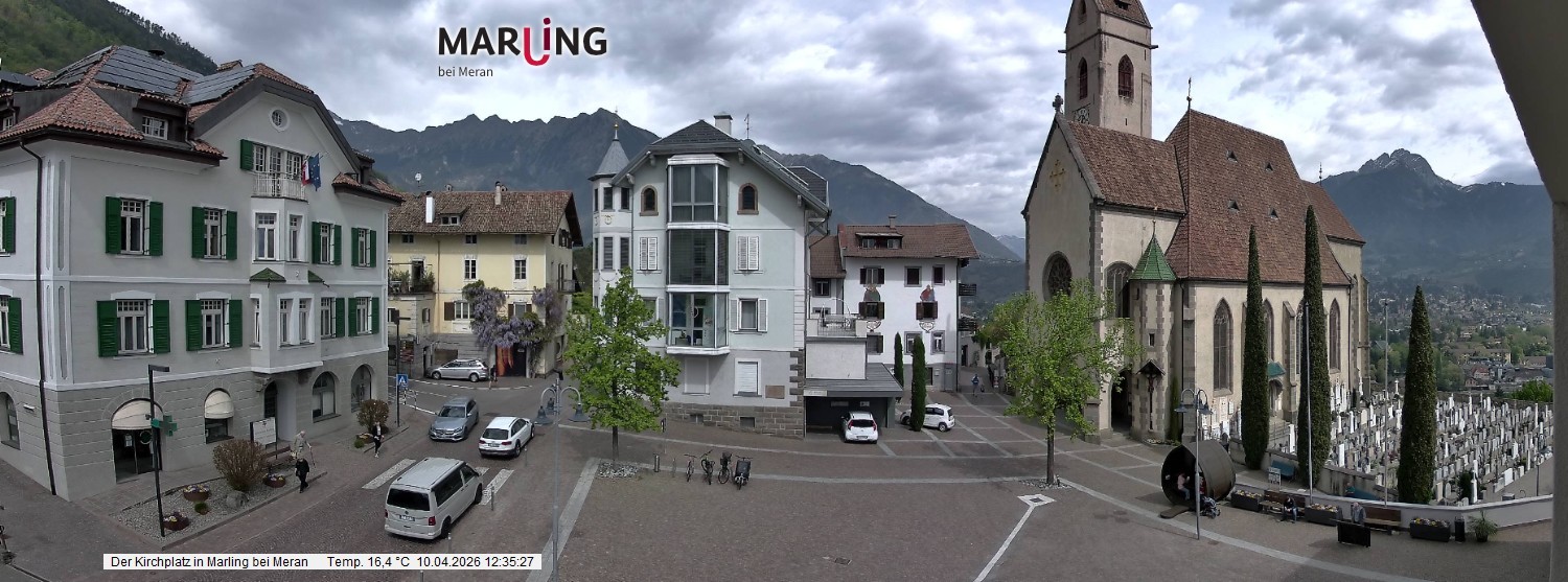 Archiv Foto Webcam Pfarrkirche Maria Himmelfahrt Marling