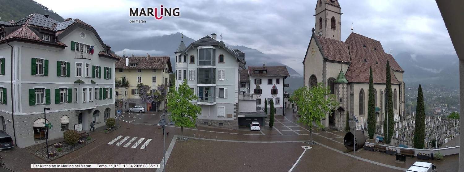 Archiv Foto Webcam Pfarrkirche Maria Himmelfahrt Marling