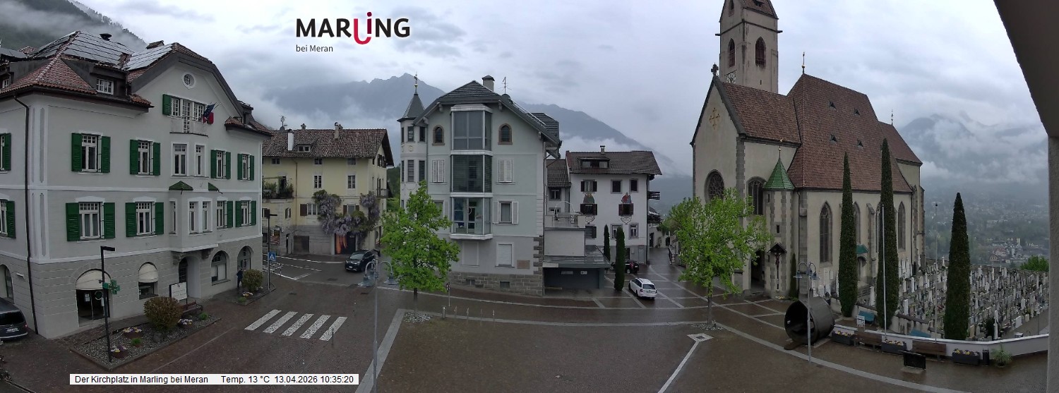 Archiv Foto Webcam Pfarrkirche Maria Himmelfahrt Marling