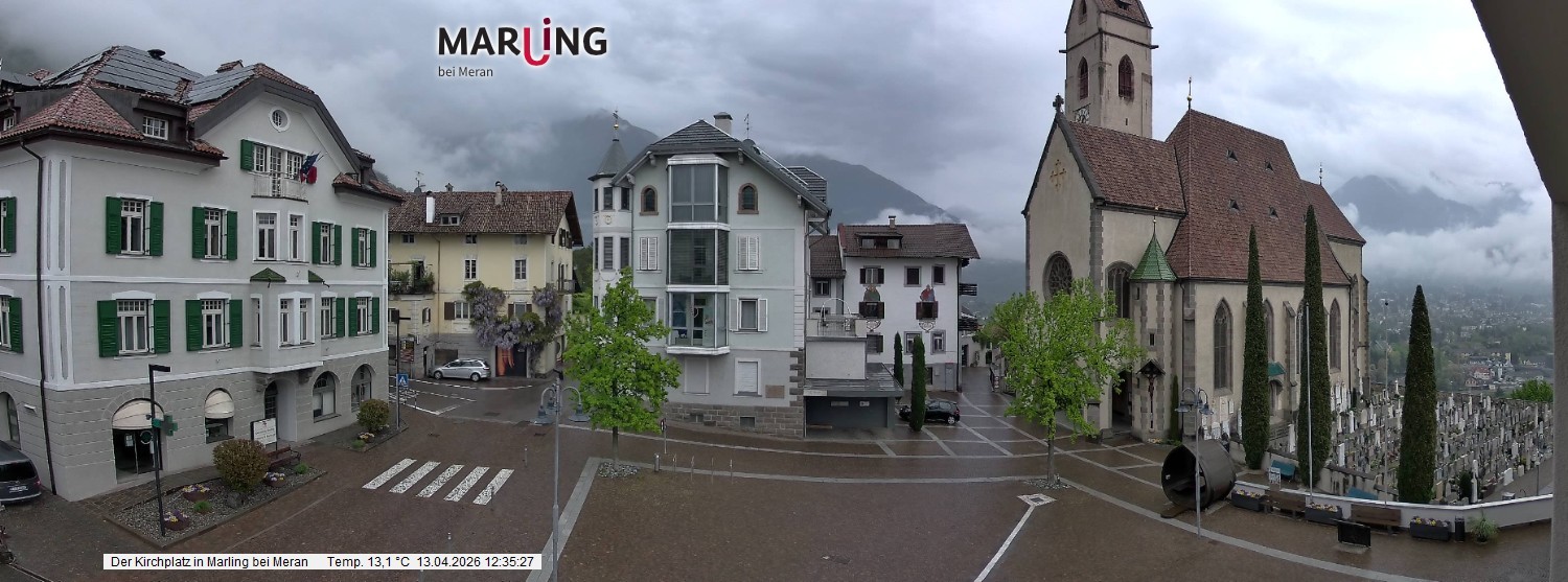 Archiv Foto Webcam Pfarrkirche Maria Himmelfahrt Marling