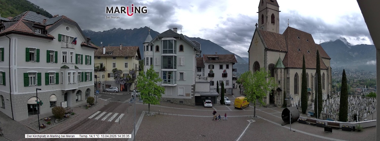 Archiv Foto Webcam Pfarrkirche Maria Himmelfahrt Marling