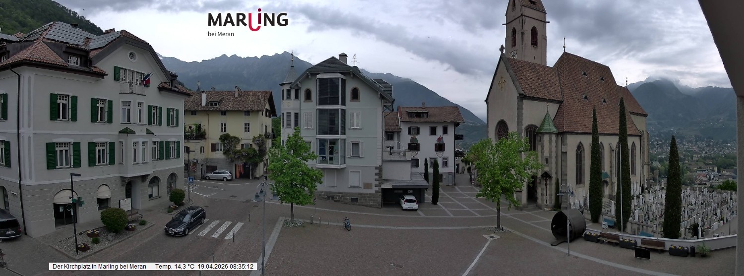 Archiv Foto Webcam Pfarrkirche Maria Himmelfahrt Marling