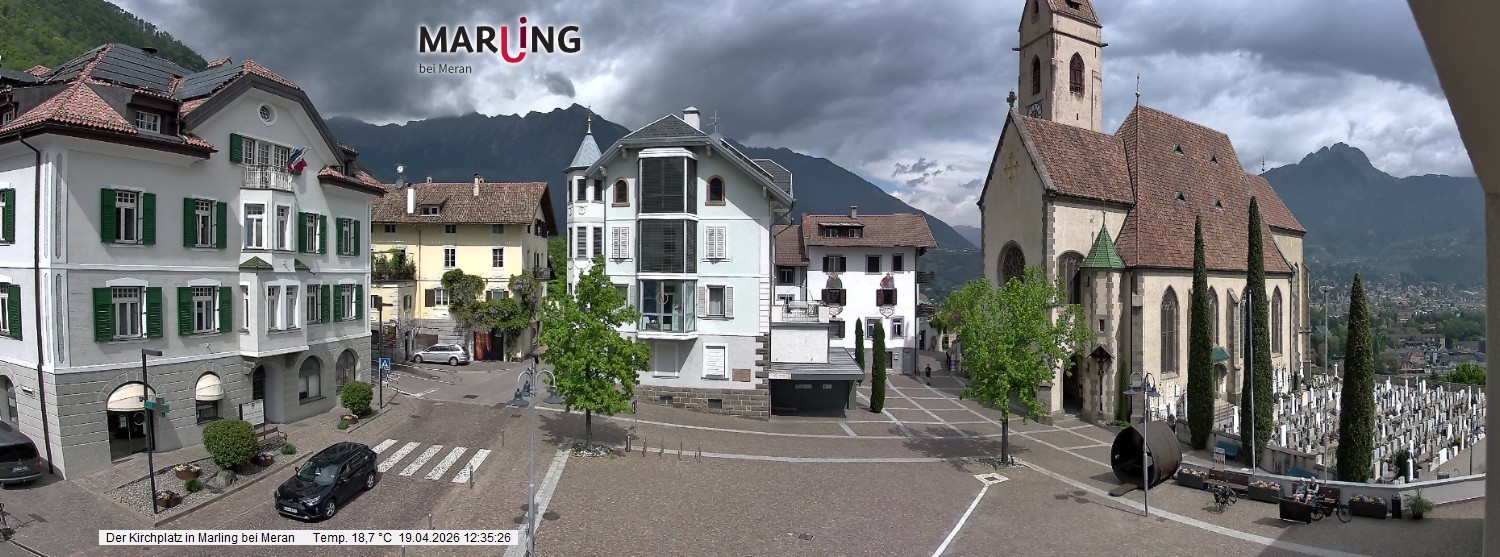 Archiv Foto Webcam Pfarrkirche Maria Himmelfahrt Marling