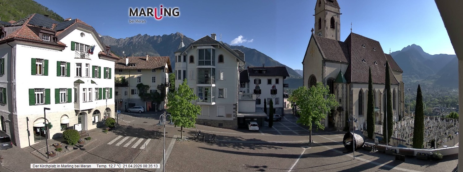 Archiv Foto Webcam Pfarrkirche Maria Himmelfahrt Marling