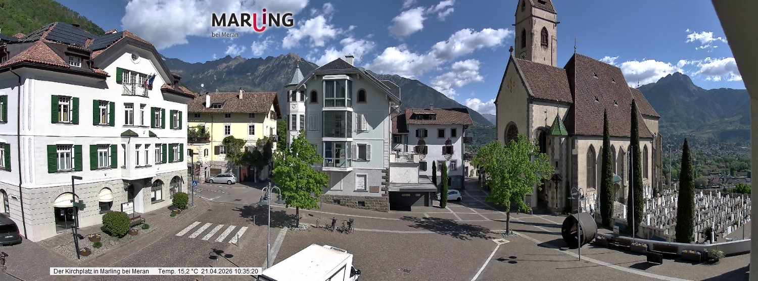 Archiv Foto Webcam Pfarrkirche Maria Himmelfahrt Marling