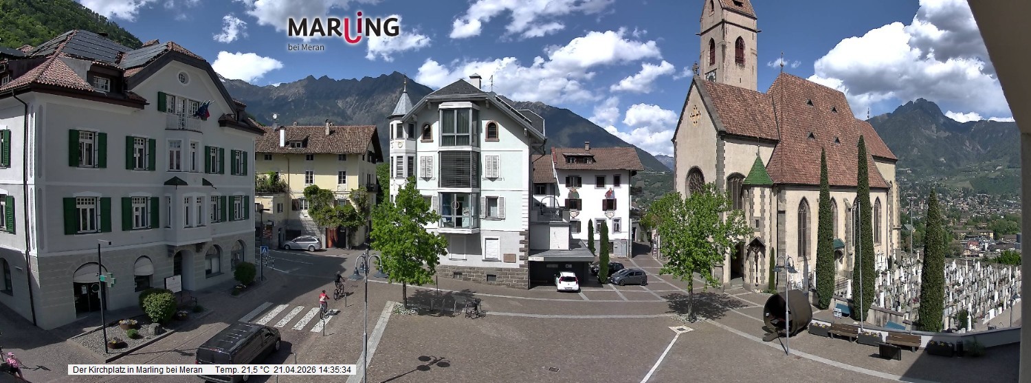 Archiv Foto Webcam Pfarrkirche Maria Himmelfahrt Marling