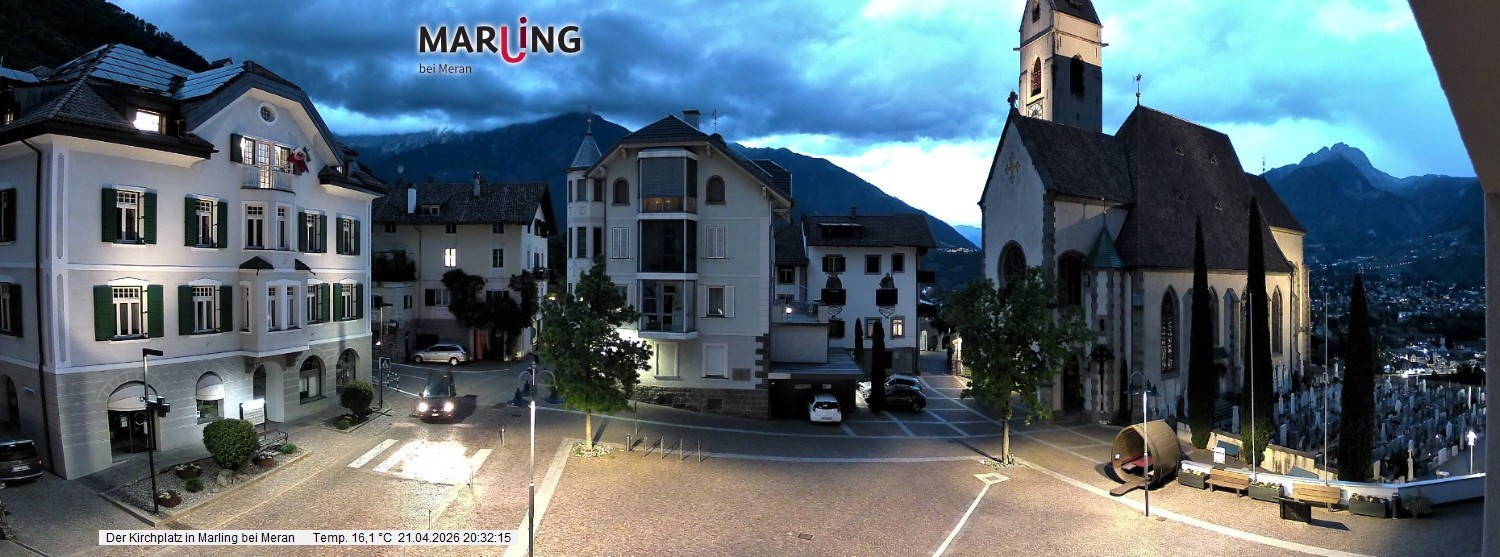 Archiv Foto Webcam Pfarrkirche Maria Himmelfahrt Marling