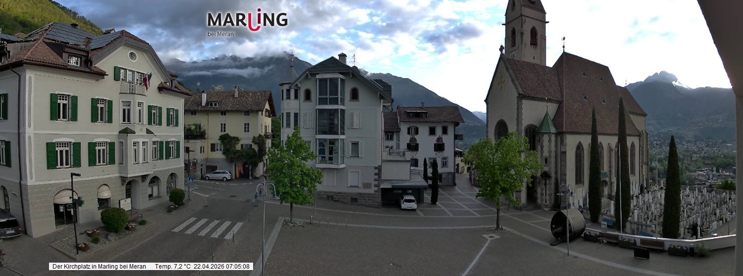 Archiv Foto Webcam Pfarrkirche Maria Himmelfahrt Marling