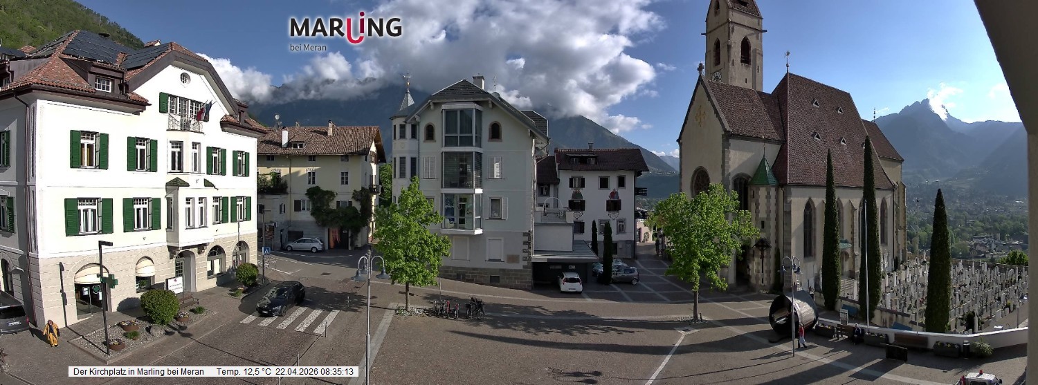 Archiv Foto Webcam Pfarrkirche Maria Himmelfahrt Marling