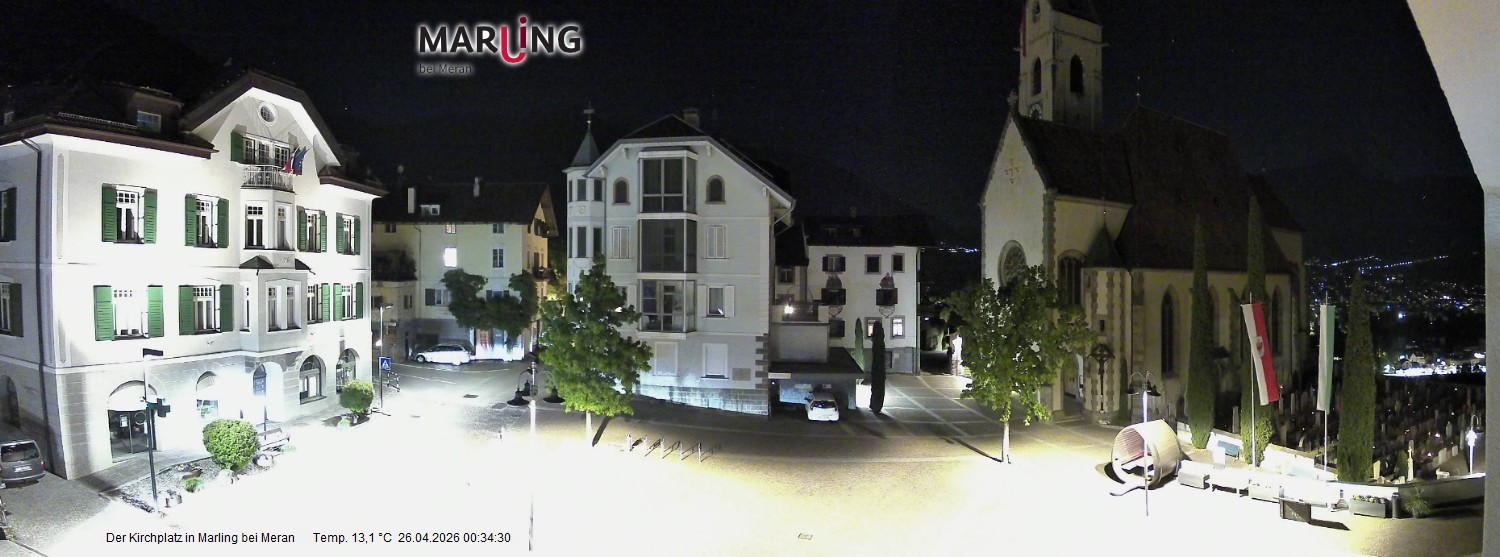 Archiv Foto Webcam Pfarrkirche Maria Himmelfahrt Marling