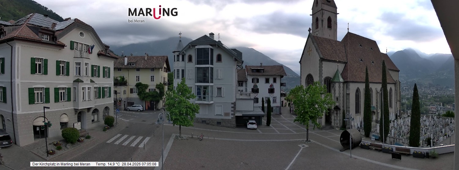 Archiv Foto Webcam Pfarrkirche Maria Himmelfahrt Marling