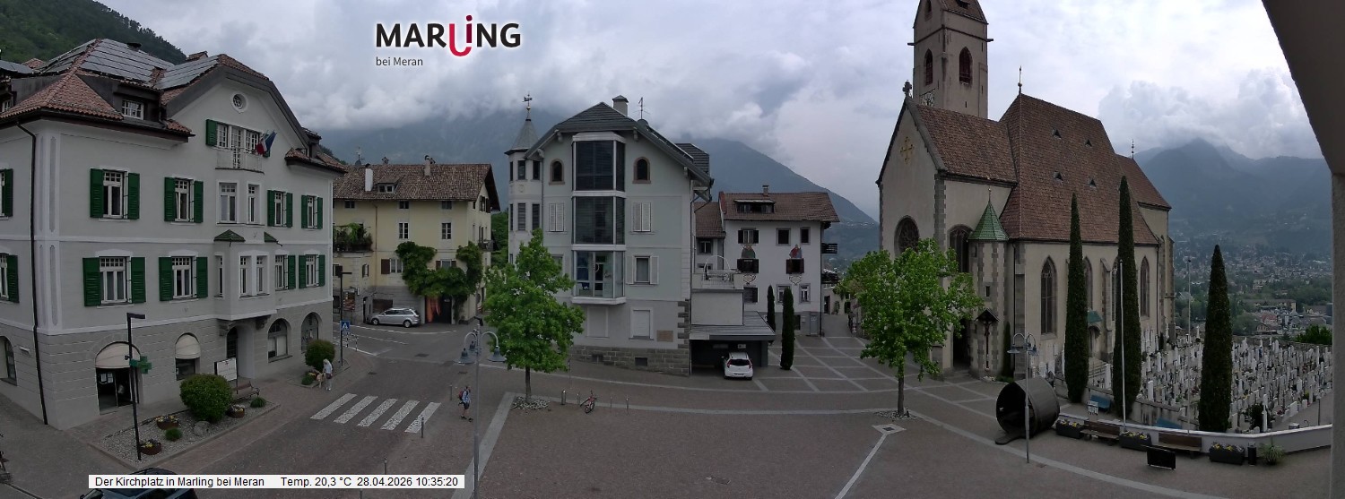 Archiv Foto Webcam Pfarrkirche Maria Himmelfahrt Marling