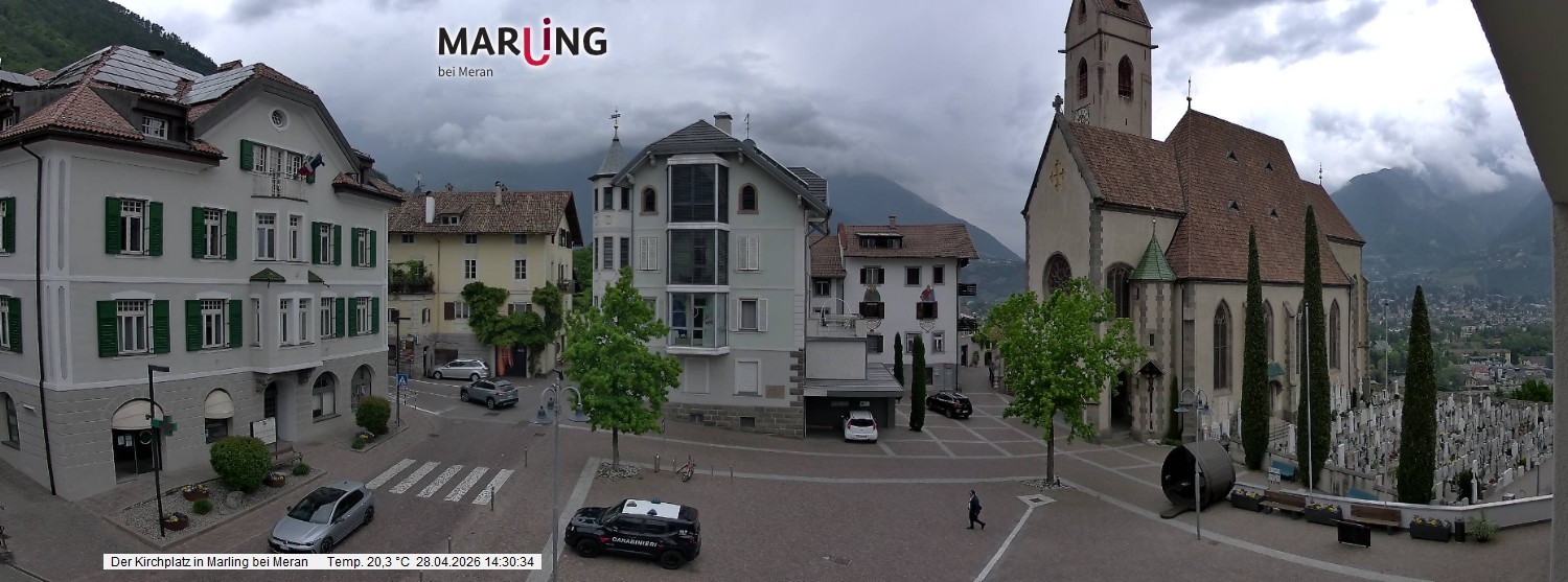 Archiv Foto Webcam Pfarrkirche Maria Himmelfahrt Marling