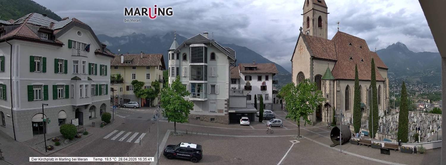 Archiv Foto Webcam Pfarrkirche Maria Himmelfahrt Marling
