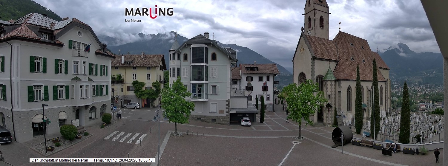 Archiv Foto Webcam Pfarrkirche Maria Himmelfahrt Marling