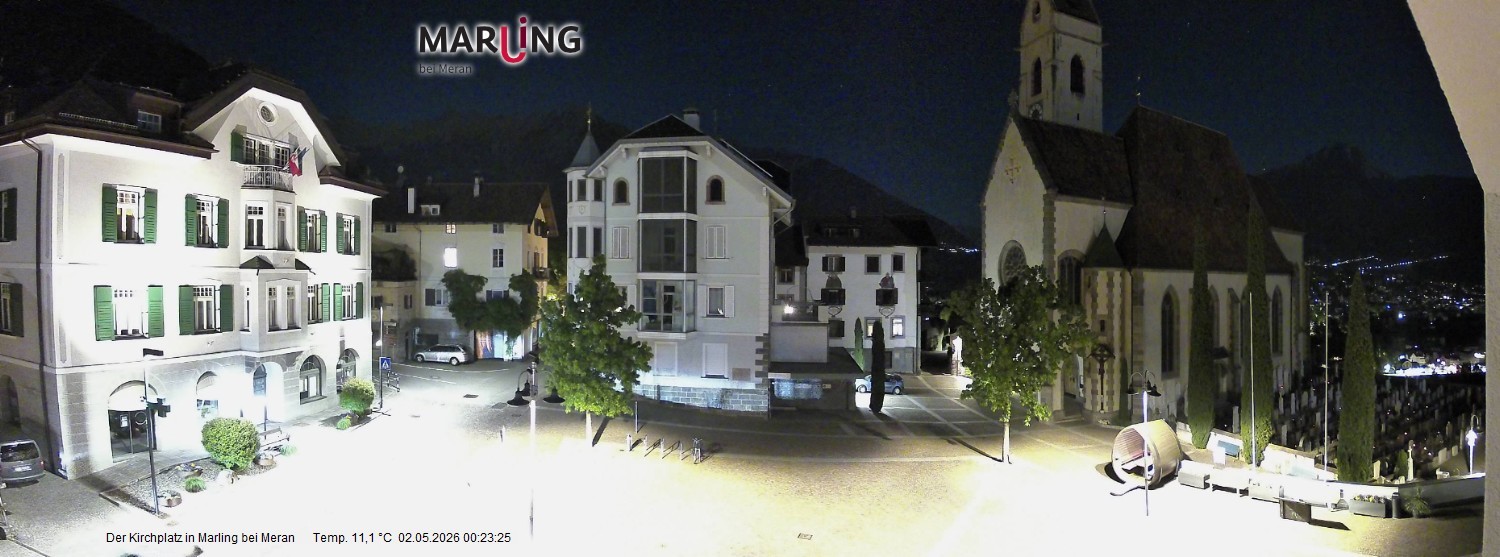 Archived image Webcam Marling - Piazza Chiesa