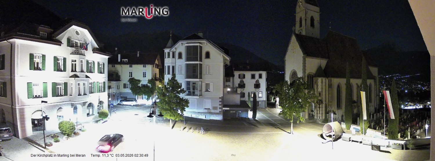 Archived image Webcam Marling - Piazza Chiesa