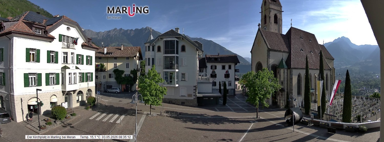 Archiv Foto Webcam Pfarrkirche Maria Himmelfahrt Marling