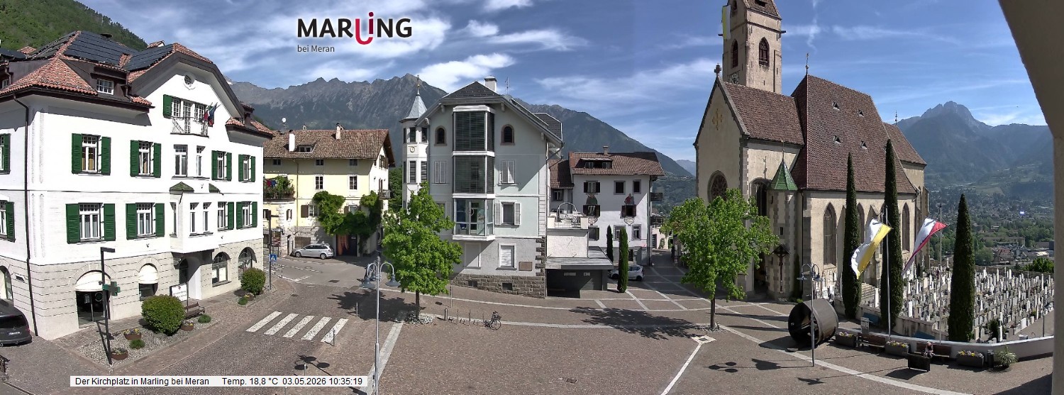 Archiv Foto Webcam Pfarrkirche Maria Himmelfahrt Marling