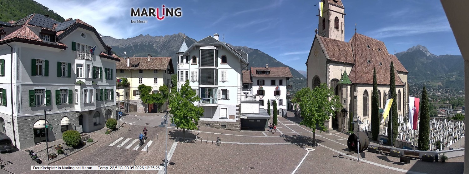 Archiv Foto Webcam Pfarrkirche Maria Himmelfahrt Marling