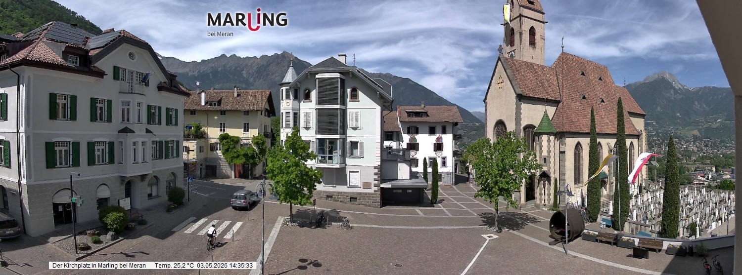 Archiv Foto Webcam Pfarrkirche Maria Himmelfahrt Marling