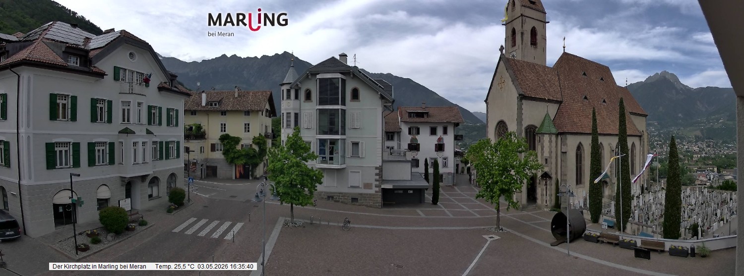 Archiv Foto Webcam Pfarrkirche Maria Himmelfahrt Marling