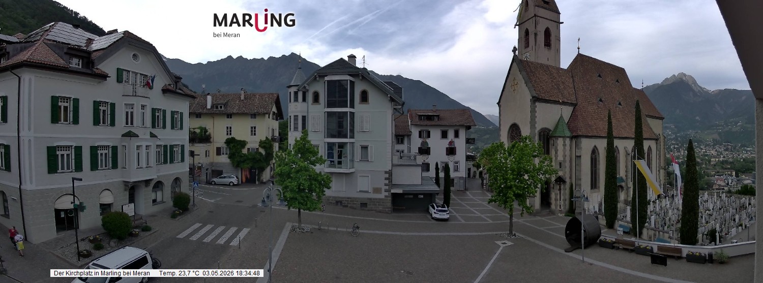 Archiv Foto Webcam Pfarrkirche Maria Himmelfahrt Marling