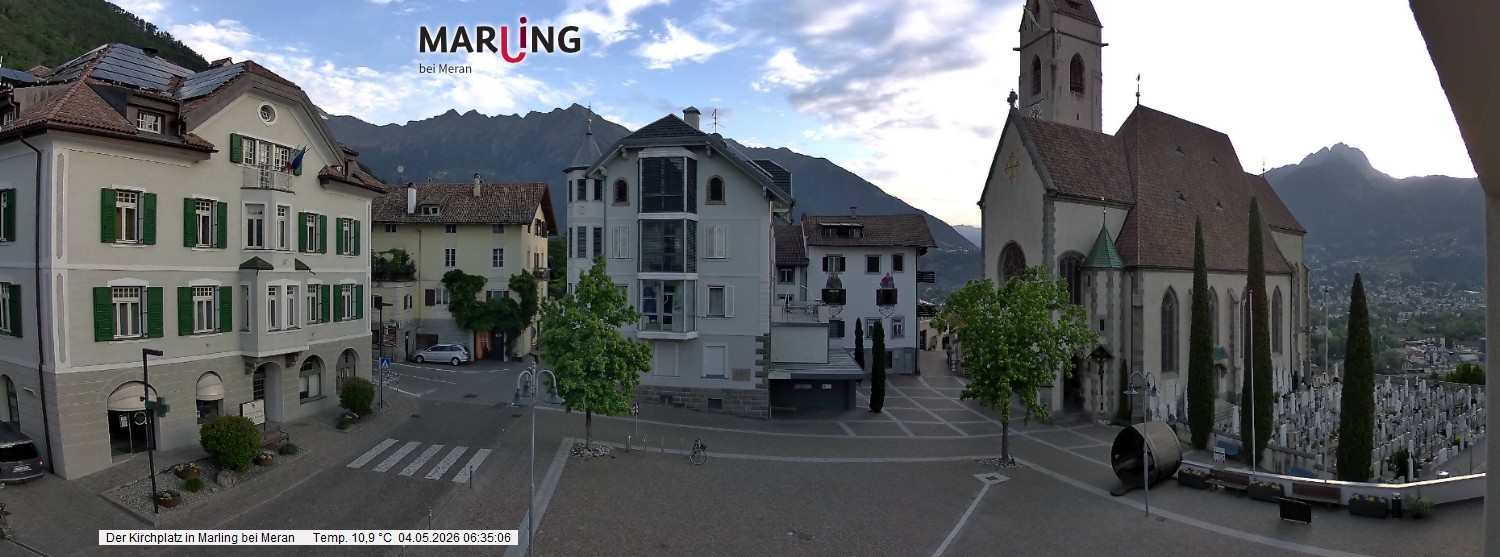 Archiv Foto Webcam Pfarrkirche Maria Himmelfahrt Marling