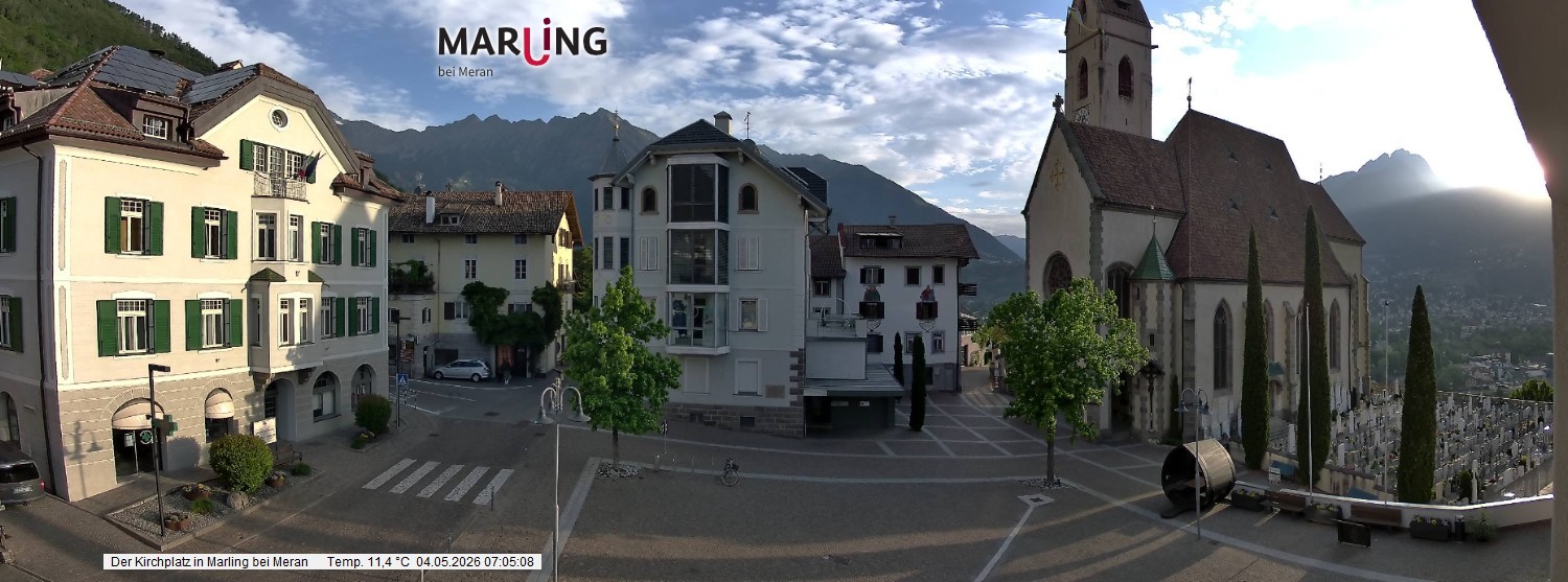 Archiv Foto Webcam Pfarrkirche Maria Himmelfahrt Marling